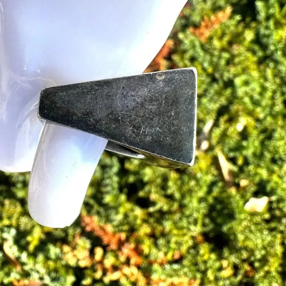Vintage  square Sterling men’s Tiger's Eye Ring